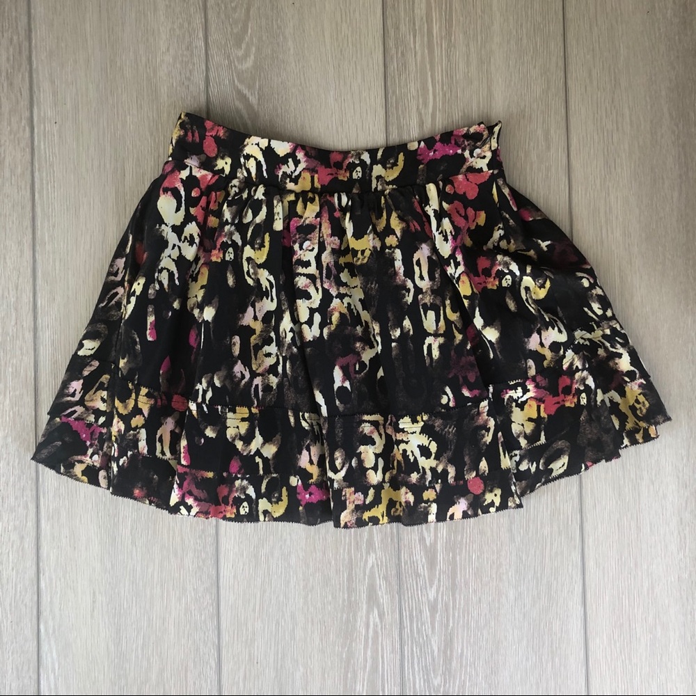 Forever 21 Floral Skirt pink, yellow, black. Size small